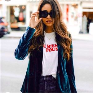 ModCloth Blue Navy Velvet blazer